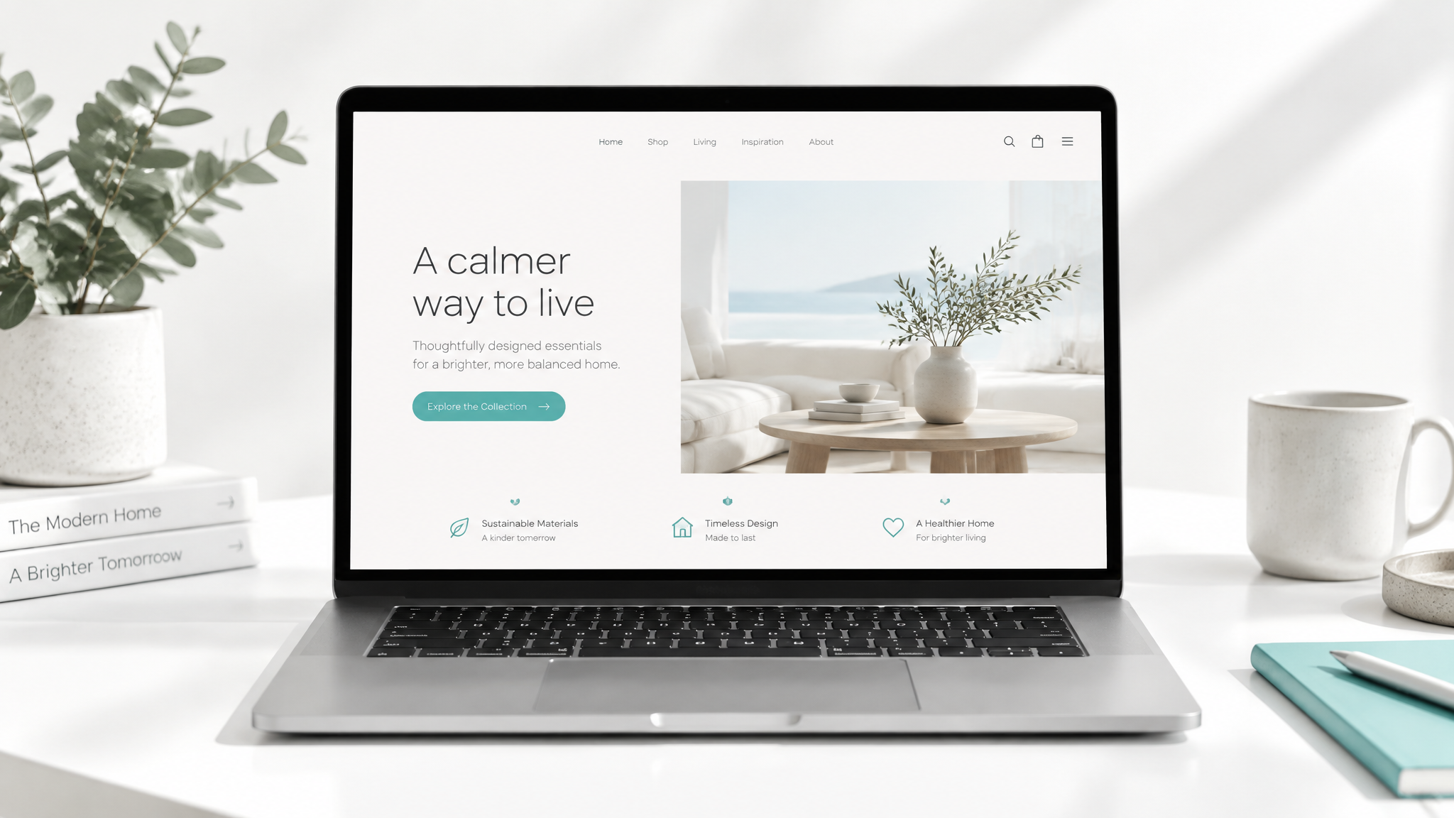 Moderne Website auf einem MacBook mit klarem, conversion-optimiertem Design